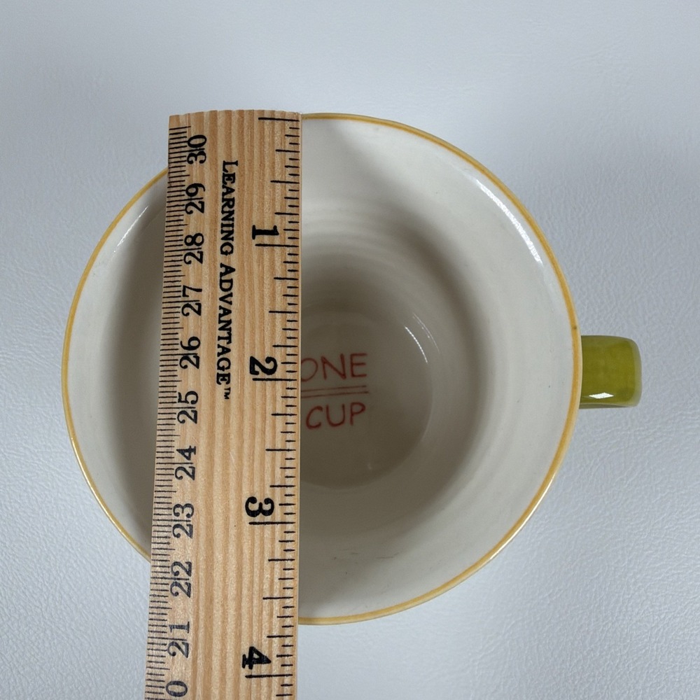 Pier 1 Imports Hand Painted Stoneware 1 Cup 8 Oz Measuring Cup Blue Floral - Picture 11 of 11